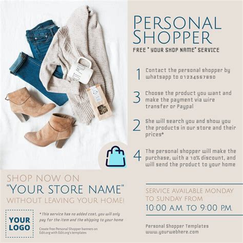 personal grocery shopper flyer